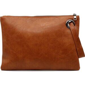 Elegant Tan Clutch Wristlet